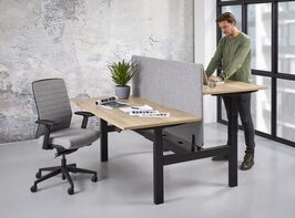 Orange Office duo zit sta bureau