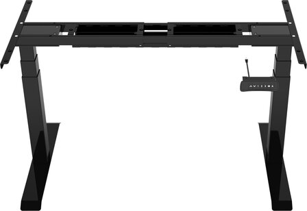 Elektrisch zit sta bureau de luxe 140 x 80 cm, zwart frame