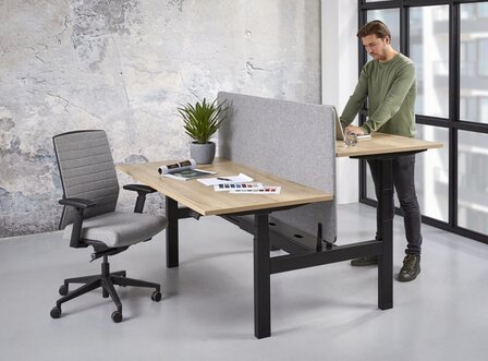Orange Office duo zit sta bureau