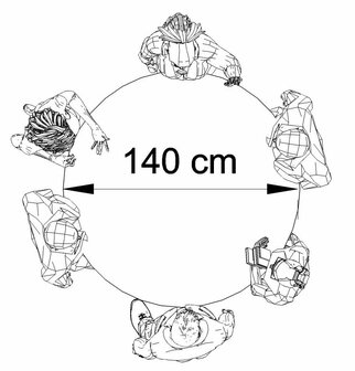 Ronde sta zit vergadertafel - &oslash; 140 - 160 cm