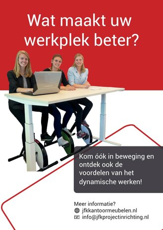 Zit sta bureau - elektrisch, inclusief Deskbike actie!
