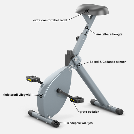 Deskbike - mat grijs