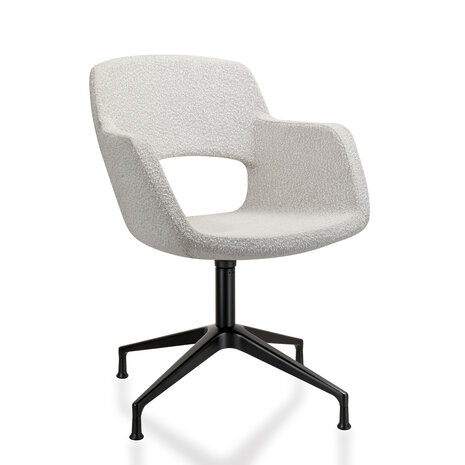 JFK design vergaderstoel met draaibaar kruis onderstel