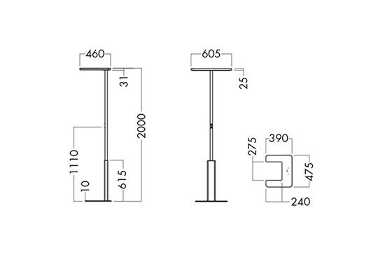 JFK Vloerlamp - Glamox Luxo Linea F 