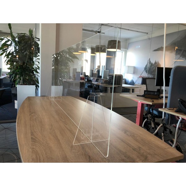 Plexiglas opzetwanden voor tafel of bureau - JFK Kantoormeubelen